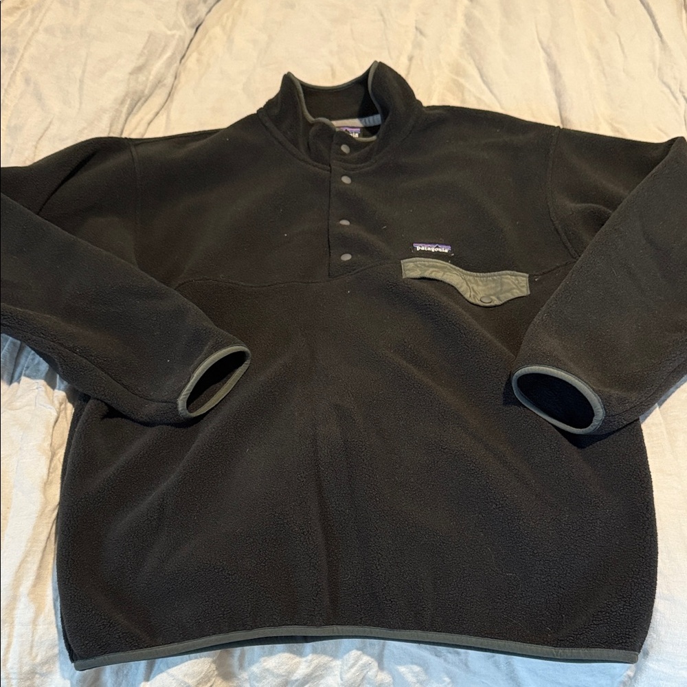 Patagonia Synchilla Black Zip-Up Sweater